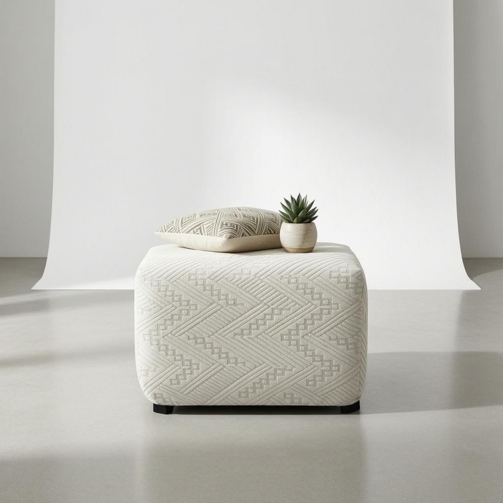 Co Giãn Ottoman Slipcover Chevron Co Giãn Ottoman Cover Footstool Cover Trang Bị Dệt Gia Đình Góc Tr