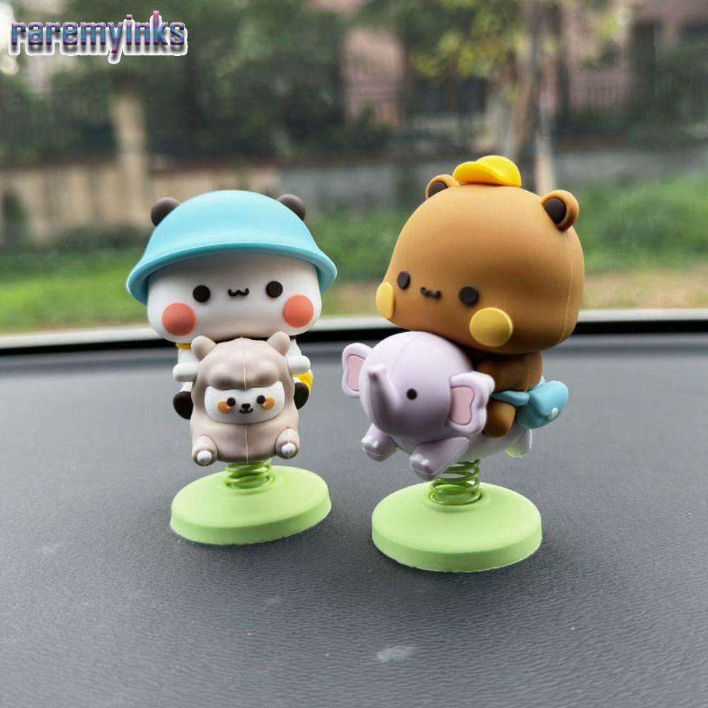 RAREM Gấu Trúc Hình, Bubu Dudu Kawaii Bubu Dudu Gấu Đồ Chơi Mô Hình, Lắc Đầu Sưu Tập PVC Tự Động Điề
