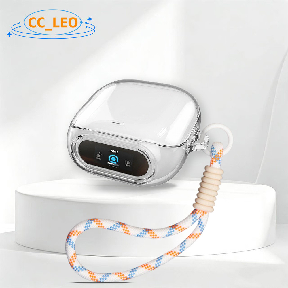 for Anker Soundcore Liberty 5 Pro Case Clear TPU Soft Case Cute Lanyard Suitable for Soundcore Liber