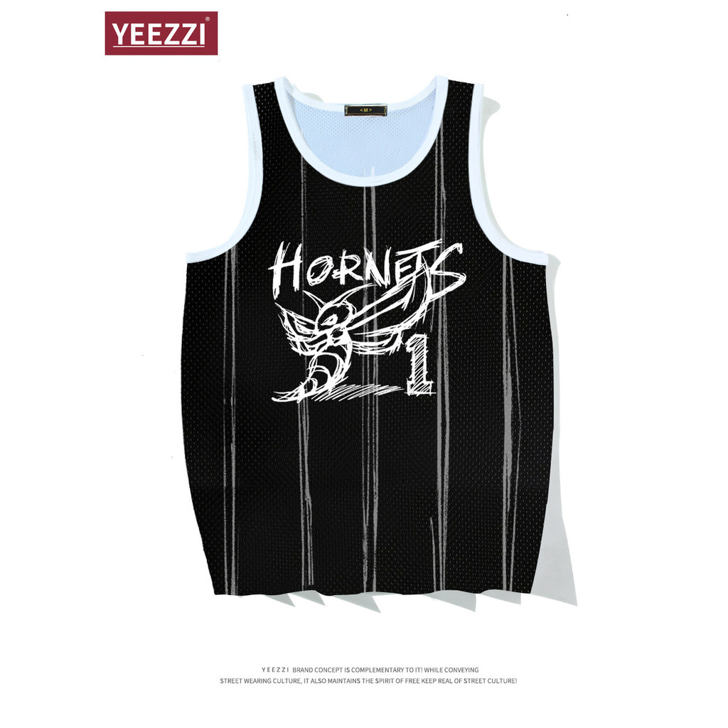 Mỹ Nhanh Khô Áo Vest Lưới Jersey Wasp 1 Bóng Rổ Bauer Jersey Phác Thảo Lưới Vẽ Tay Áo Bóng Rổ