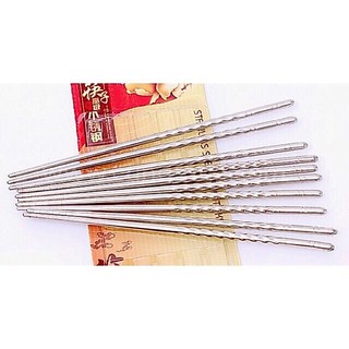 Vỉ 5 đôi đũa inox