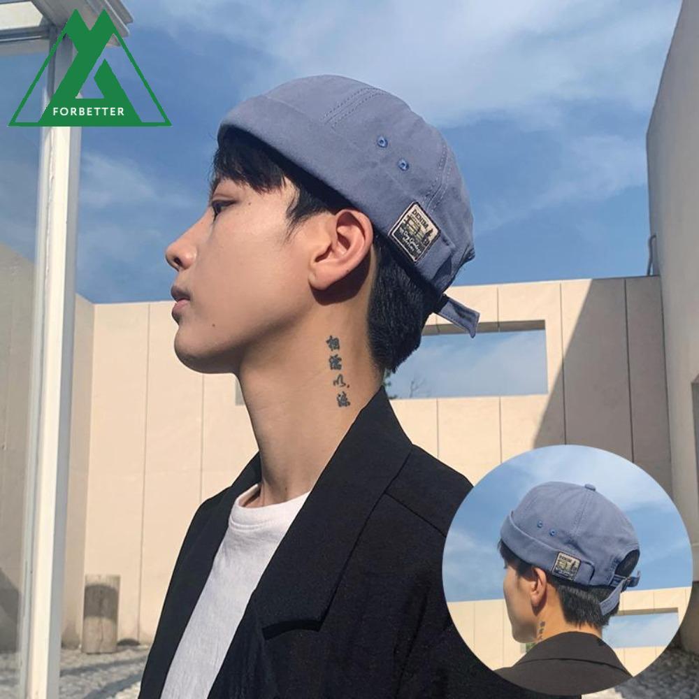 FORBETTER Nam Nữ Skullcap, Mũ Không Vành Cotton, Mũ Docker Vintage Màu Bonnet Dưa Docker Cap Mùa Hè