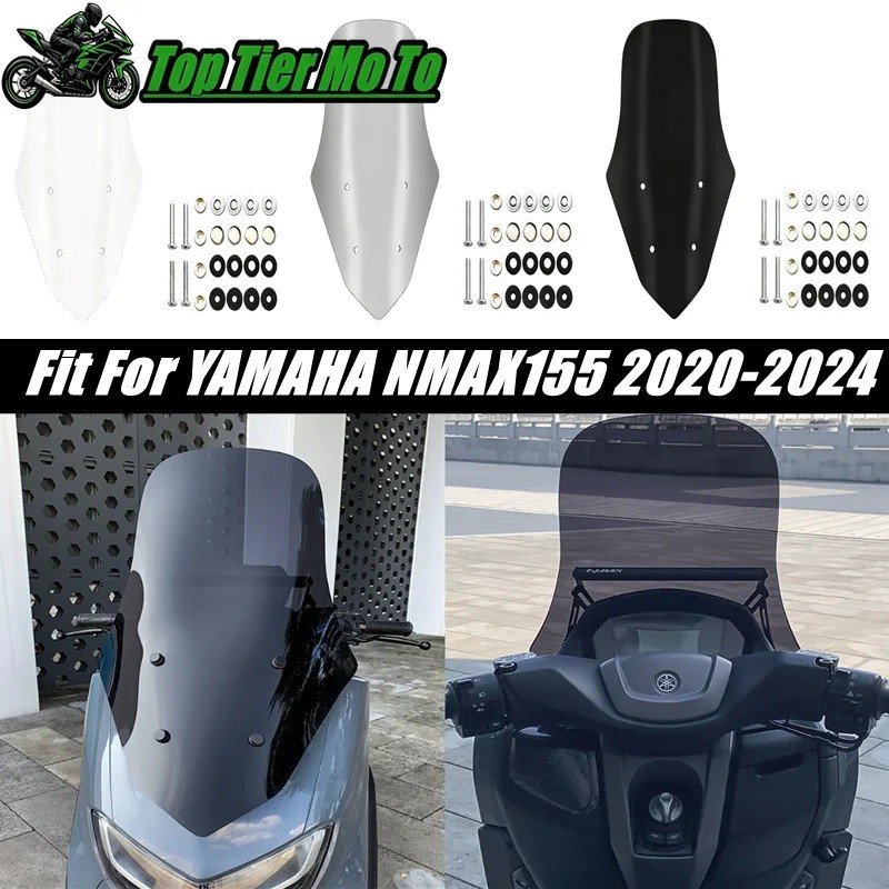 Phù Hợp Cho YAMAHA NMAX155 2020-2024 Kính Chắn Gió Kính Chắn Gió Màn Hình Kính Chắn Gió Cánh Bảo Vệ 