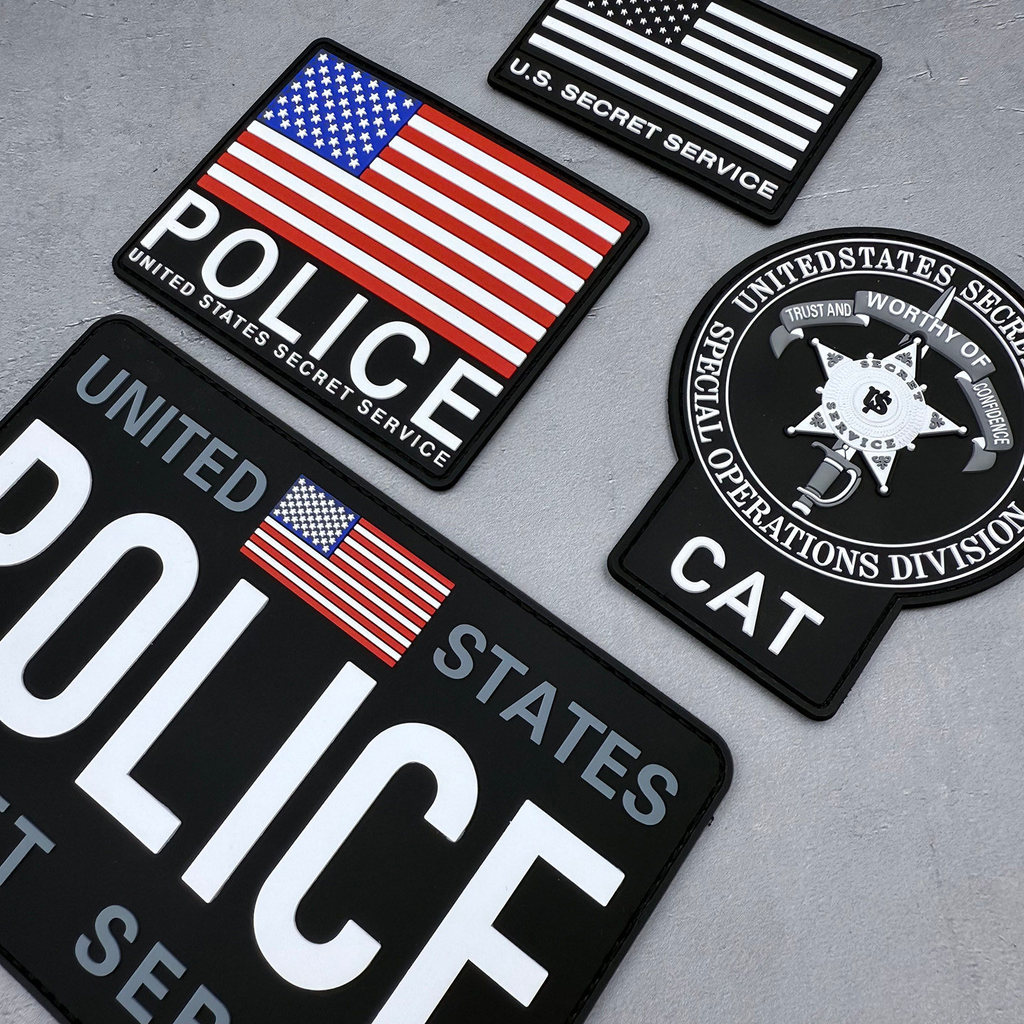 P PVC Cao Su Mỹ FBI CAT Kích Thước Lớn Chiến Thuật Vest Huy Hiệu Mật Vụ Cục Phản Công Đội Nhận Dạng 