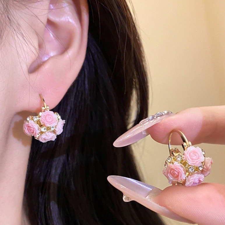Preferred#Pearl flower earrings for women, elegant and sophisticated, long tassel earrings, delicate