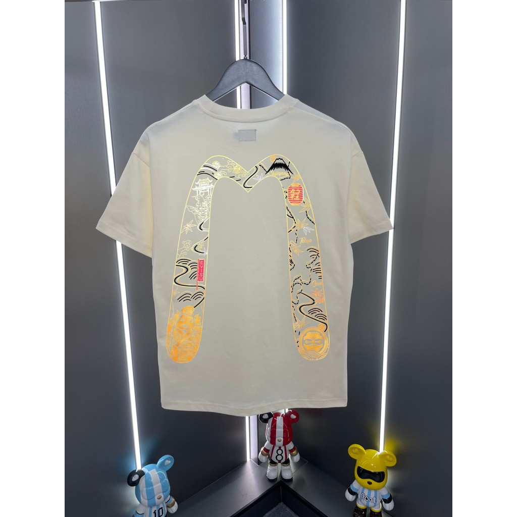 Evisu Nam Nữ In Hình Áo Thun Mặc Ngoài Áo Thun Áo Thun Thường Ngày Áo Thun Cao Cấp Hip-Hop Cổ Tròn T