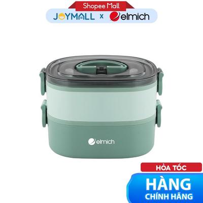 Hộp Cơm Inox 2 Tầng 304 Elmich EL1398 1.3L, Hàng Chính Hãng, Gọn Nhẹ, Có Khay Chia Ngăn - JoyMall