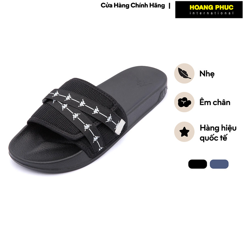 Dép Quai Ngang Nam Nữ KAPPA Quai Vải Dệt Kim Đế EVA Nhẹ Êm Chống Trượt 382E5EW
