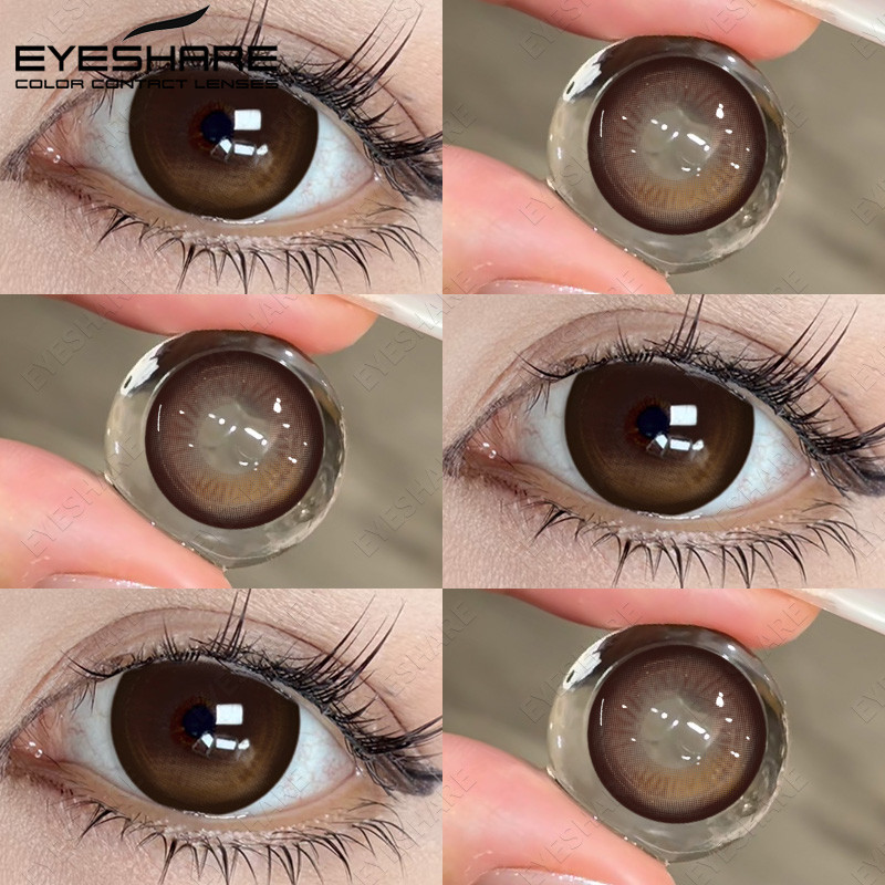 MẮT 1 Cặp Ống Kính Tiếp Xúc Mới Dòng GDANSK 14,5mm Ống Kính Tiếp Xúc Màu Nâu Có Thể Được Sử Dụng Tro