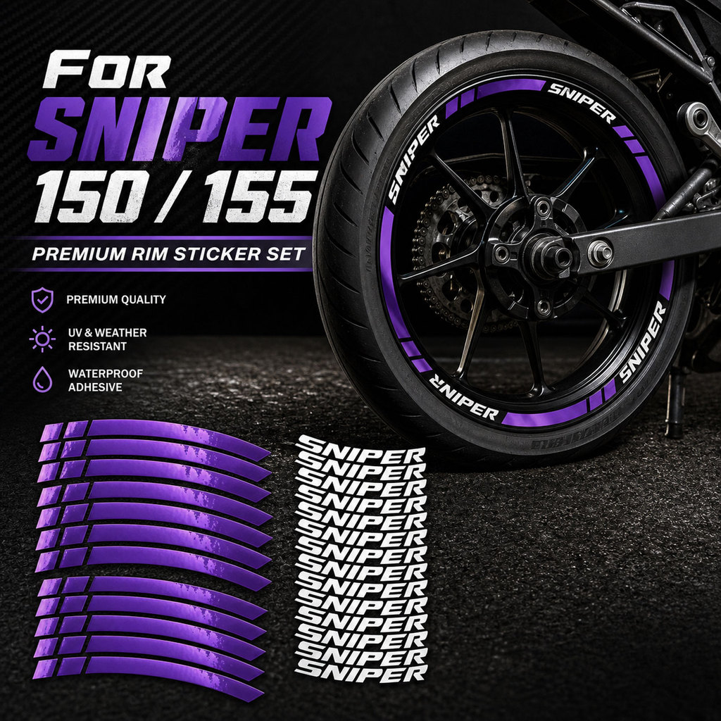 Cao Cấp Vành Miếng Dán Bộ Dành Cho Xe Yamaha Sniper 150 155 Sniper150 Sniper155 Racing Strip SNIPER 