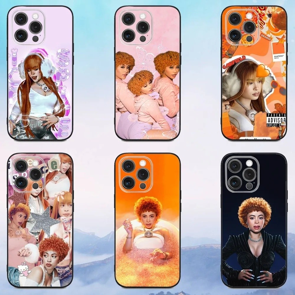Ốp điện thoại TP-1 Rapper Ice Spice cho iPhone 16e, 16,15,14,13,12,11, Pro, X, XS, Max, XR, Plus, Mi