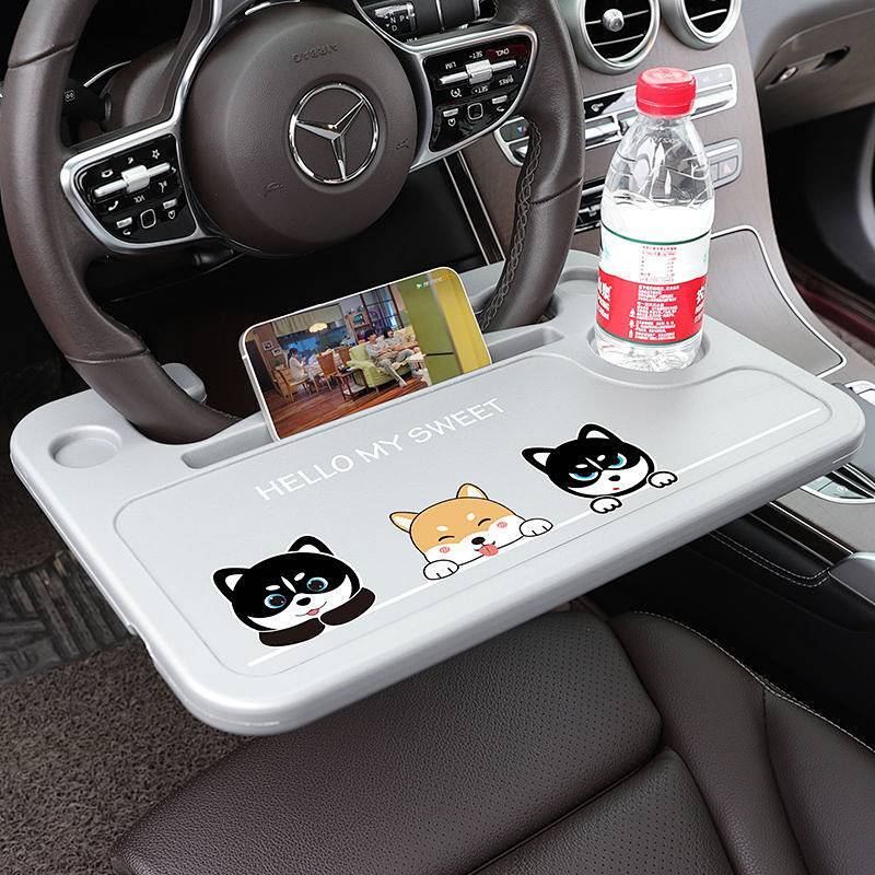 Car Steering Wheel Table Scooter Eating Office Small Table Car Tablet Computer Desk FMER