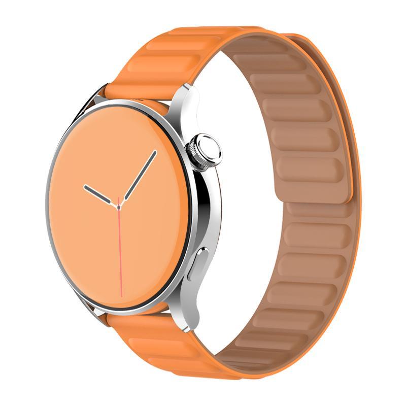 Dây đeo silicon từ tính 20mm 22mm, Dây đeo đồng hồ có thể điều chỉnh kết cấu sóng cho Huawei Watch G