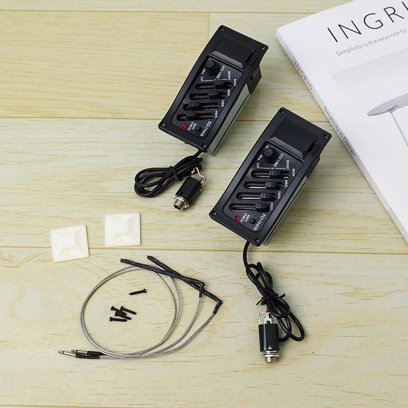 [SHgeZm] Guitar Piup Acoustic Guitar EQ Piezo Piup Acoustic Guitar Piup Preamp Amplifier Bộ chỉnh âm