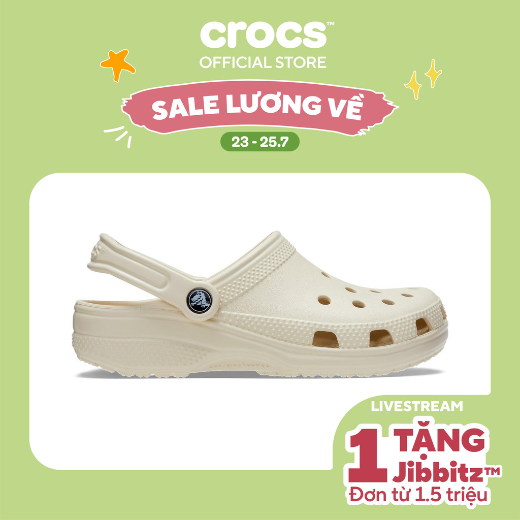 Giày Clog Unisex Crocs Classic - Bone - 10001-2Y2