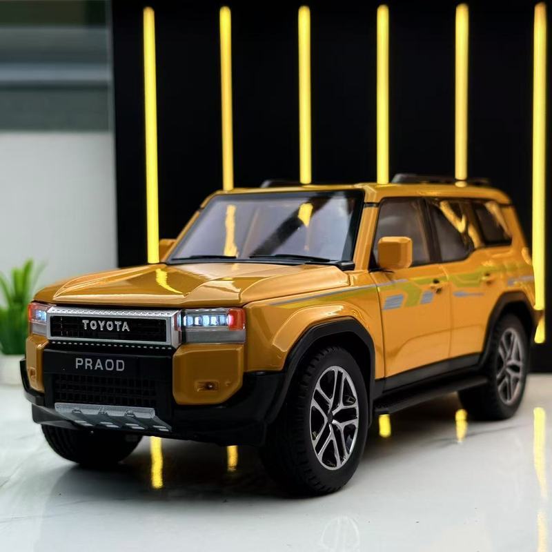 Willie Hợp Kim Xe Mô Hình 1: 24 Prado LC250 Xe Địa Hình Kéo Lại Đồ Chơi Xe Hiệu Ứng Âm Thanh Mô Hình