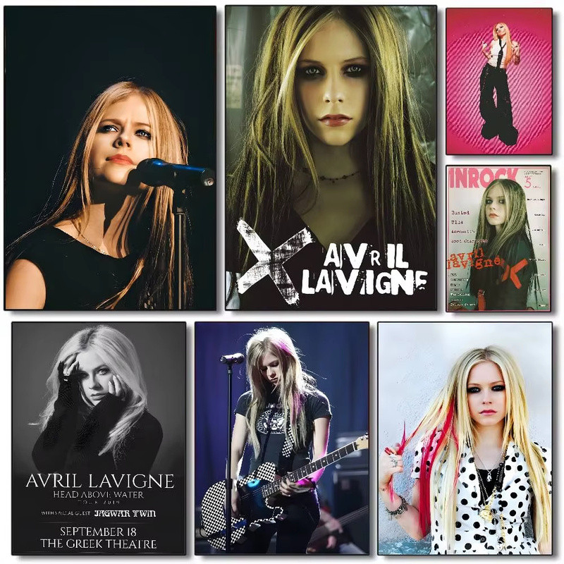 A-Avril Lavigne Singer Poster High-Definition Art Canvas Print Home Living Room Bedroom Bar Aestheti
