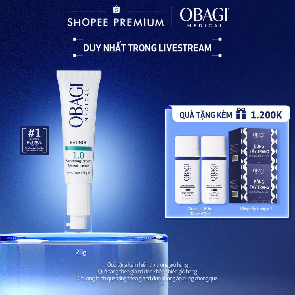 [Hannah x Obagi] Kem Dưỡng Làm Mờ Nếp Nhăn & Làm Đều Màu Da Obagi Retinol 1.0 (28g)