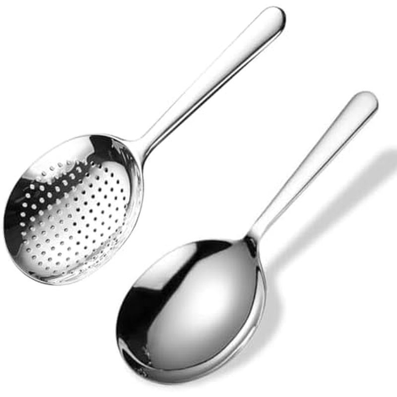 Skimmer & Bộ Ladle, Chốt Phục Vụ Phong Cách Hàn Quốc, Muỗng Phục Vụ 1x, 1 x Skimmer Có Lỗ, Stainler,