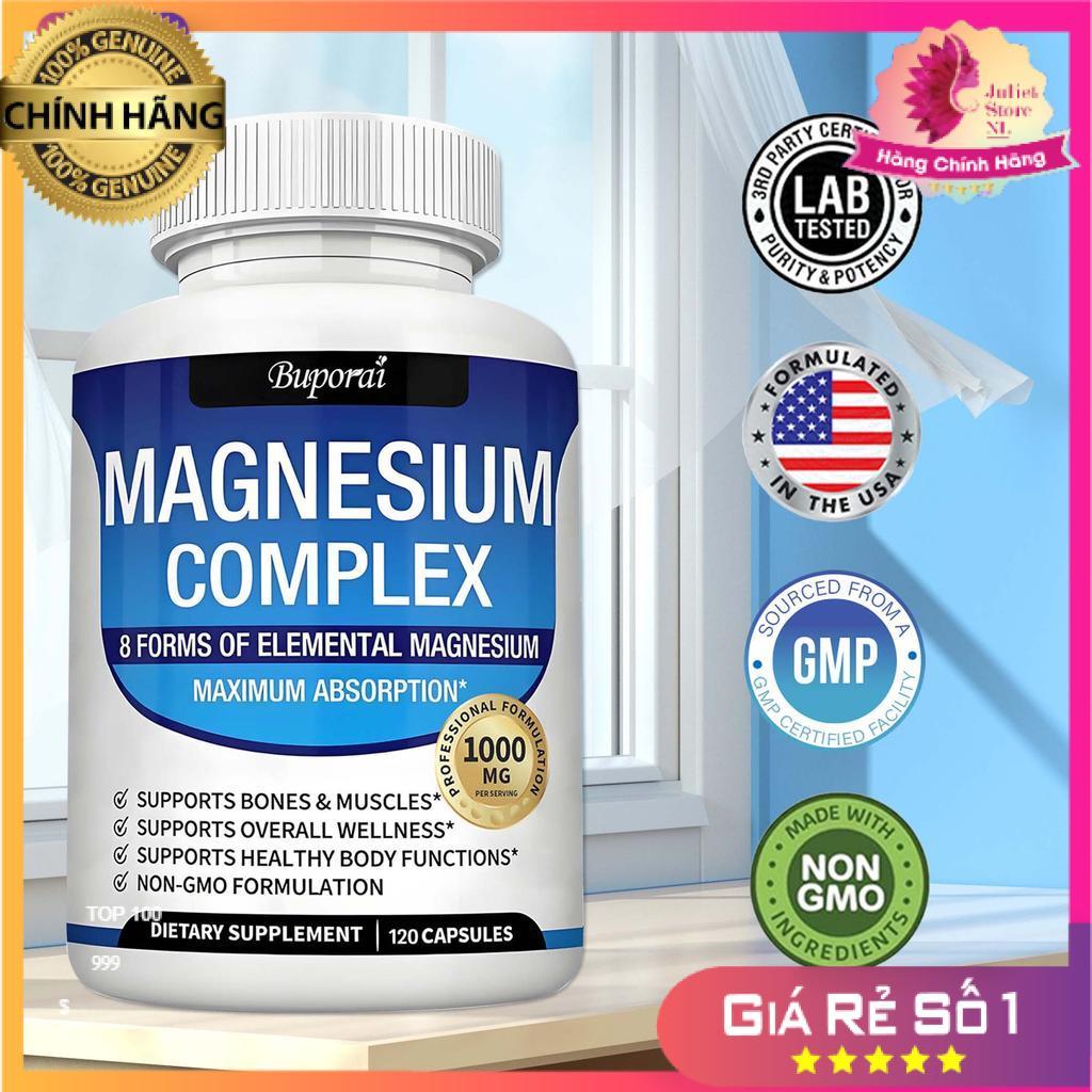 [CHÍNH HÃNG] Viên Nang Buporai 1000mg Phức Hợp Magiê Glycine Của Mỹ - Bổ Sung Khoáng Chất, Hỗ Trợ Gi