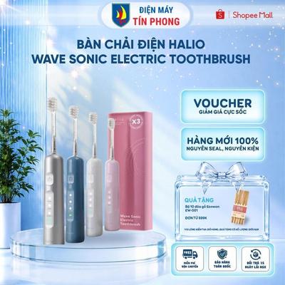 Bàn chải điện Halio Wave Sonic Electric Toothbrush - Xoay 45 độ - Bảo hành chính hãng 24 tháng