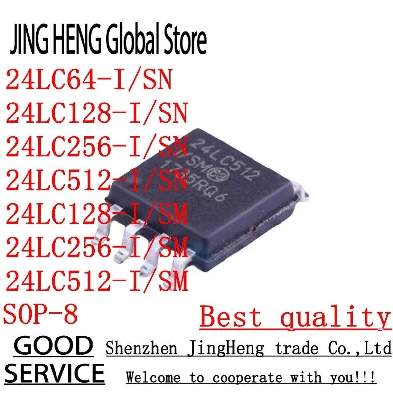 5 CÁI 24LC64 24LC128 24LC256 24LC512-I / SN 24LC128 24LC256 24LC512-I / SM.Wholesale Chip ic