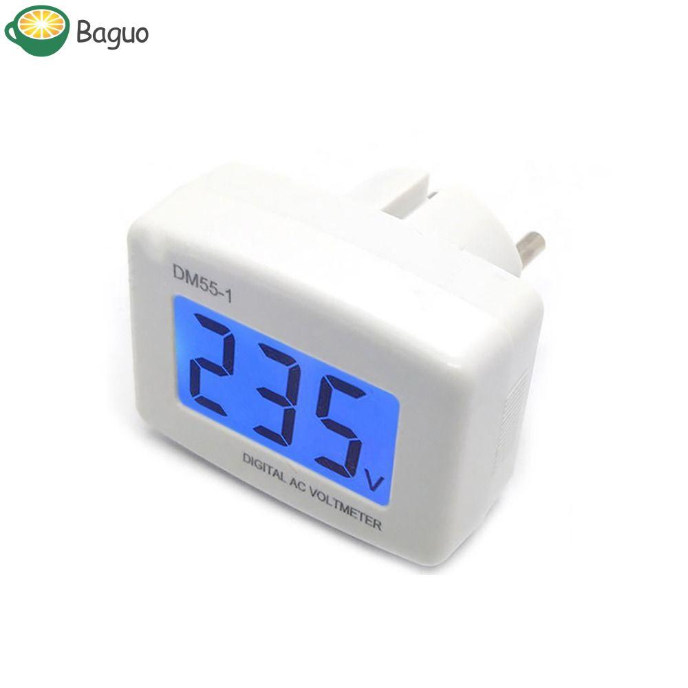 Máy kiểm tra điện áp ổ cắm BAGUO LCD DM55-1 EU / US Plug Volt Meter