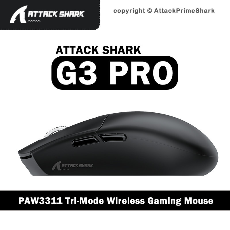 Chuột chơi game không dây ATTACK SHARK G3 Pro PAW311 25000DPI RGB Dock 62g