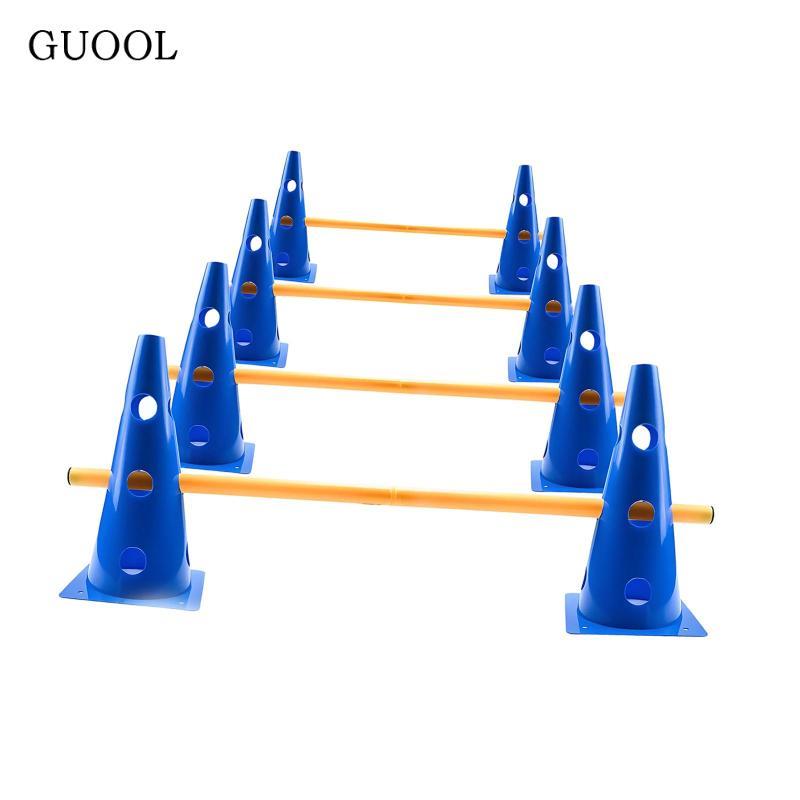 GUOL Dog Agility Hurdle Cone Set Heavy Duty Huấn luyện bóng đá Nón và Cực