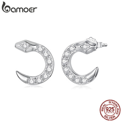 Bamoer Bạc 925 Bông Tai Rắn Trang Sức Quà Tặng Cho Nữ