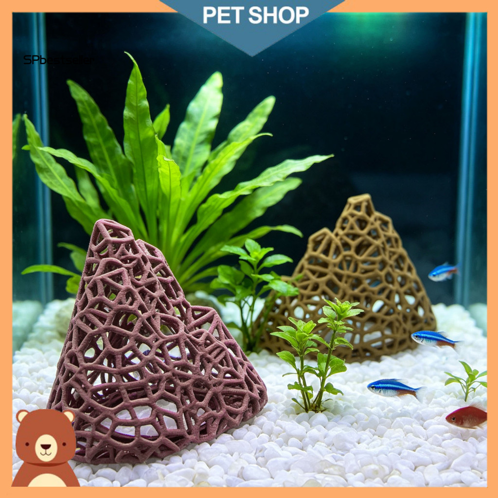 Sp Tôm Ẩn Điểm Bể Cá Hang Nơi Trú ẩn Bể Cá Núi Tôm ẩn náu 3d In Hình Hang Rỗng Bể Cá Trang Trí Nơi t
