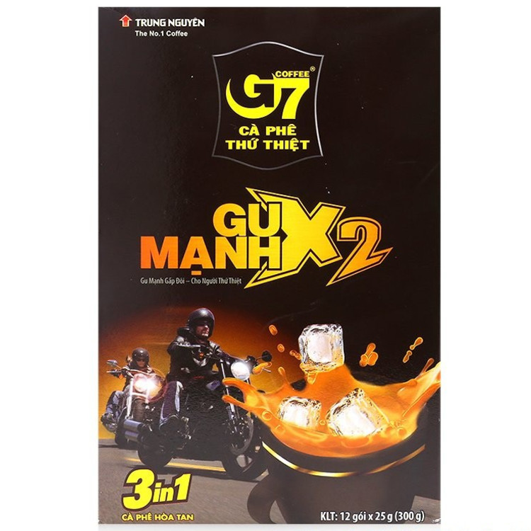 Cà phê G7 3in1 gu mạnh x2 12 gói x 25g - 23966
