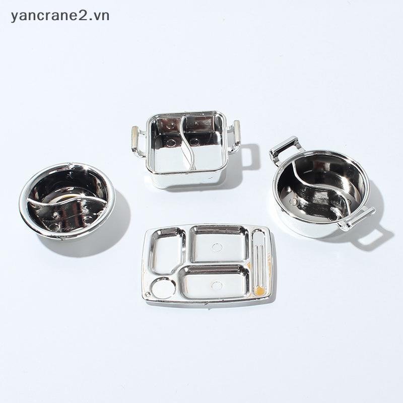 [yancrane] 1 / 12 Nhà Búp Bê Mô Phỏng Nồi Canh Nhà Búp Bê Mini Lẩu Bộ Đồ Ăn Nhà Búp Bê Phụ Kiện Nấu 