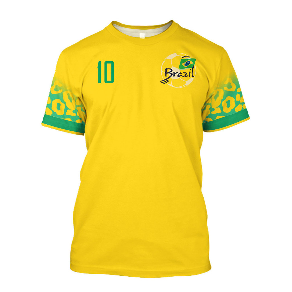 Áo đấu đội tuyển Brazil 2022 No. 10 Nemal Home Away Jersey Đồng phục đội bóng đá trẻ em Bộ đồ thể th