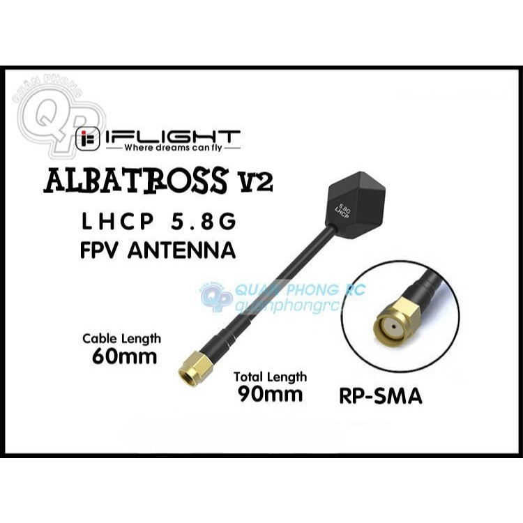 Anten LHCP iFlight Crystal Stubby /Albatross V2 5.8GHz FPV Antenna  (1 Cái) Dành cho máy bay điều kh