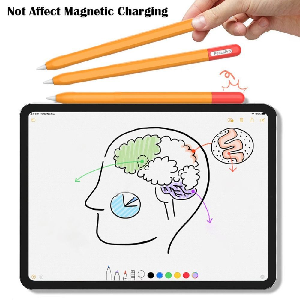 Ốp Bút Chì Silicon Cho Apple Pencil Pro Chống Sốc Chống Trượt Máy Tính Bảng Stylus Tay Cho Apple Pen