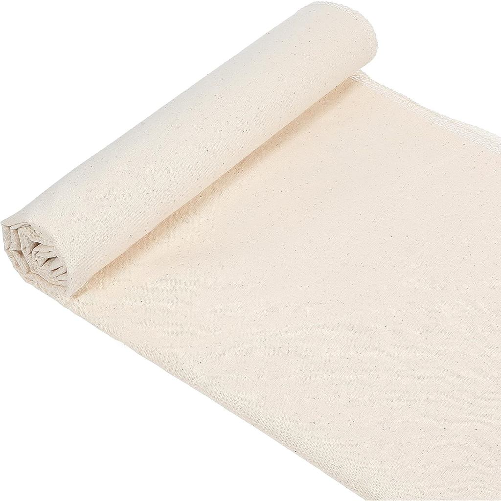 Vải Muslin Cotton 63 x 40 inch, Vải Lanh Muslin chưa tẩy trắng, Vải Muslin Cotton tự nhiên màu be để