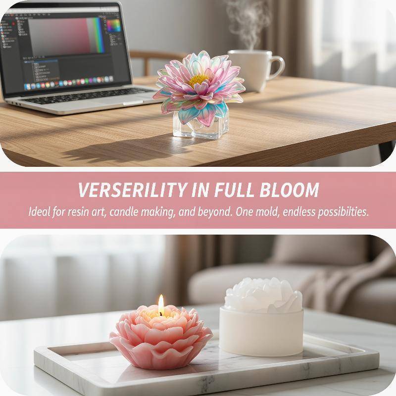 [CISWGE] Khuôn nến silicon hoa 3D Jasmine Gardenia Design BPA Free cho nến thơm thủ công DIY Craft G