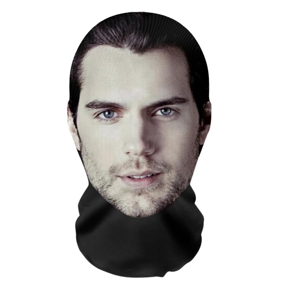 Henry Cavill Ngoài Trời Nhập Vai Mặt nạ 3d Balaclava Khăn Cosplay In Hình Ngộ nghĩnh Mũ O7h9