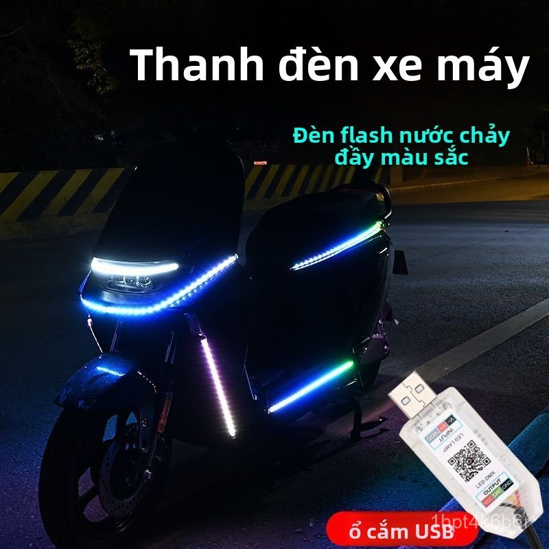 Dải đèn led trang trí gầm xe máy xe điện đổi màu RGB tạo phong cách thời trang