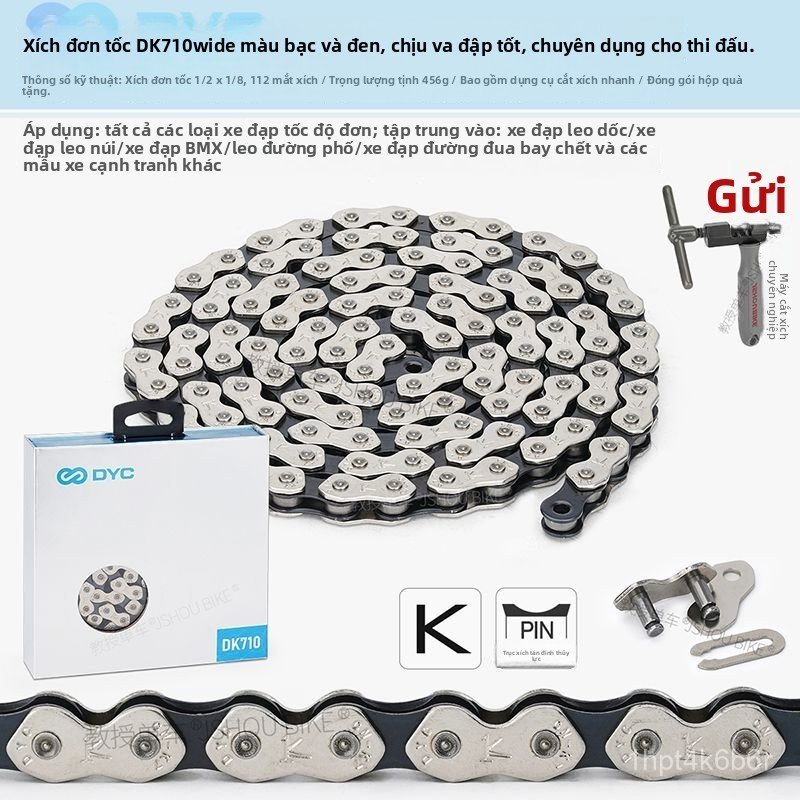 Xích đơn DYC cho xe đạp địa hình BMX xe điện xe đạp leo núi bền bỉ chính hãng