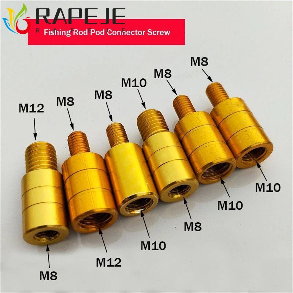 Bộ chuyển đổi đầu lưới RAPEJE 8mm đến 12mm DIY Aaccessory Phụ kiện câu cá Hợp kim nhôm Bộ chuyển đổi