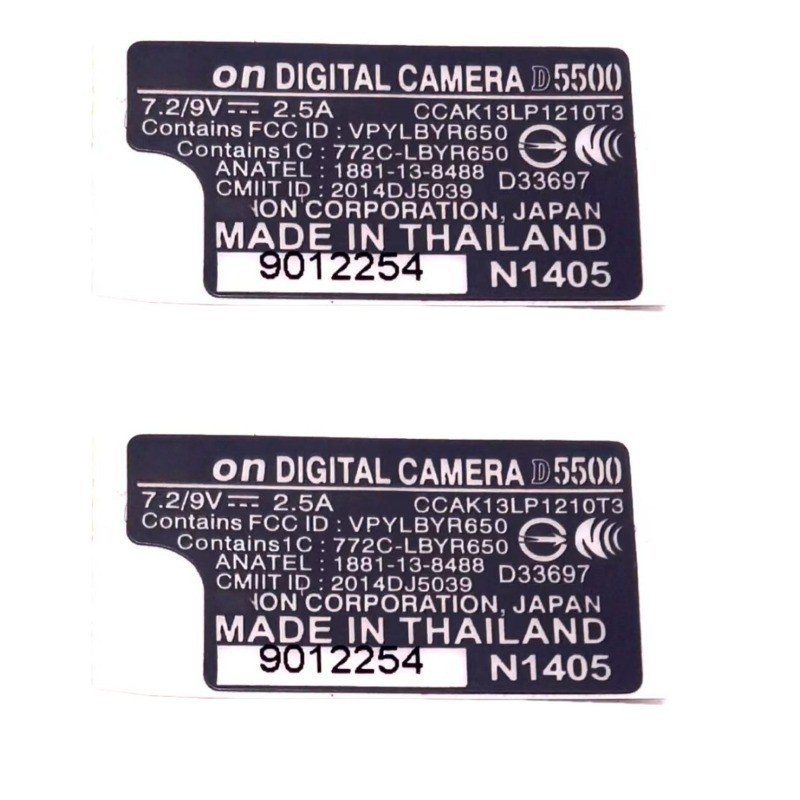 Cho nhãn dưới Giấy số thân giấy Nikon D7000 D5500