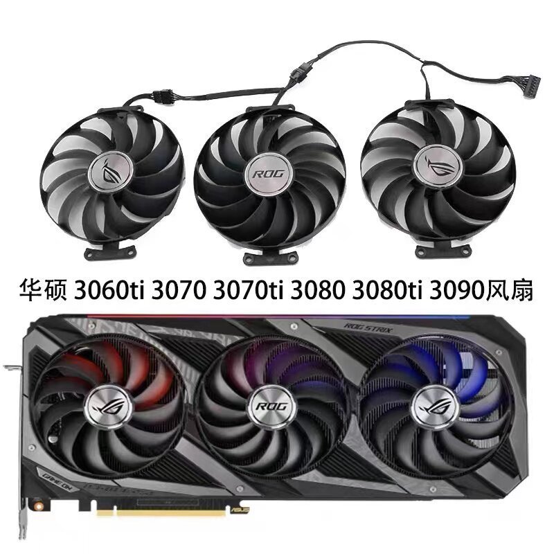 Hàng có sẵn [Phụ kiện làm mát] Quạt đồ họa Asus ROG STRIX 3060Ti 3070 3080 3090 6700xt 6800 Raptor