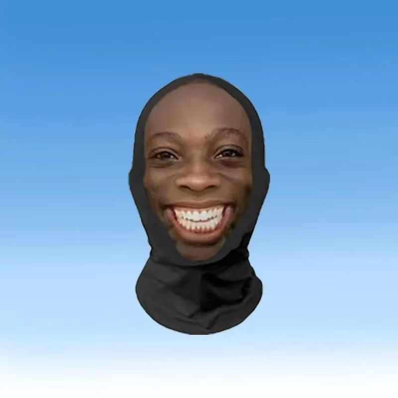 Ngộ nghĩnh Emoji Big Head Chocolate Mask Full Face Spoof Headgear Warden Bellia Milk Dragon Tricky C