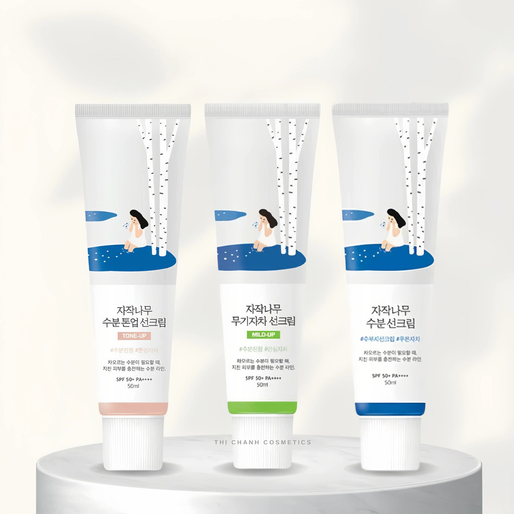 Kem Chống Nắng Round Lab Birch Juice Juice Moisturizing Sun Cream, Tone Up, Mild-Up 50ml