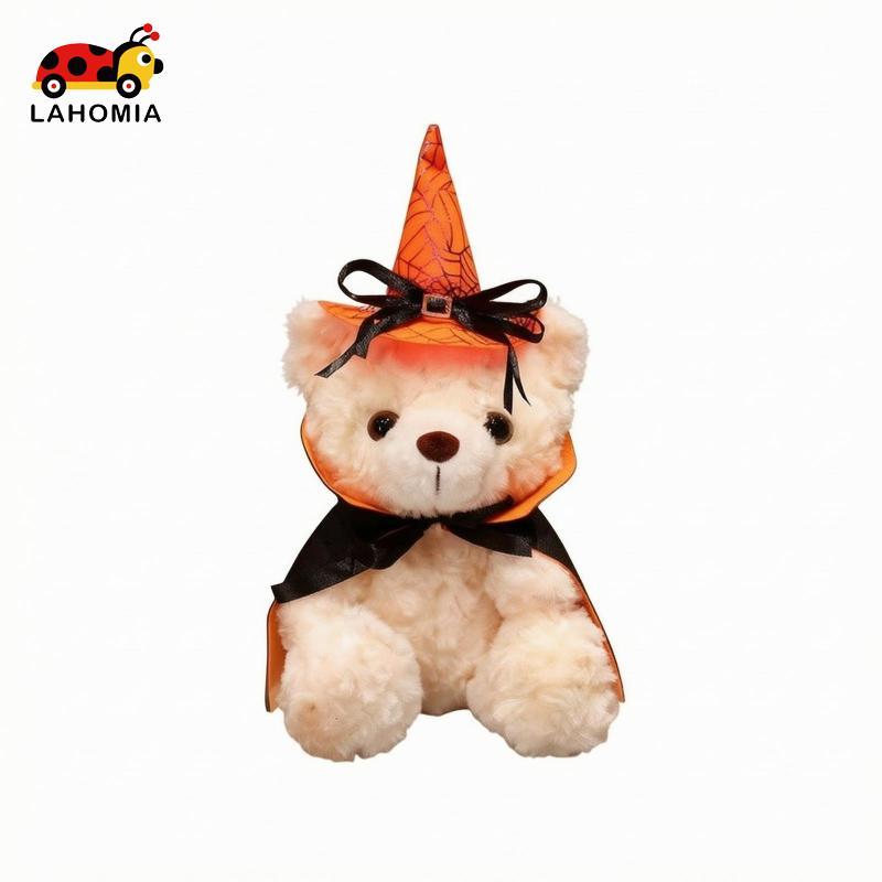 LAHOMIA Gấu Bông Có Mũ Phù Thủy Halloween Phù Thủy Gấu Bông Nhồi Bông Bức Tượng Đồ Chơi Cốg Đồ Chơi 