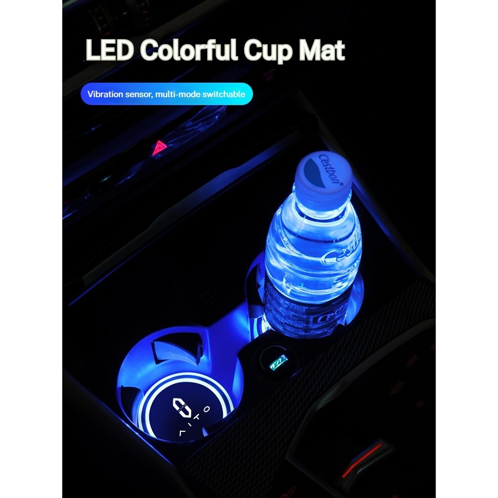 Đèn LED giữ cốc ô tô 7 màu cho AITO M5 M7 M8 M9 SERES 5 7 8 9
