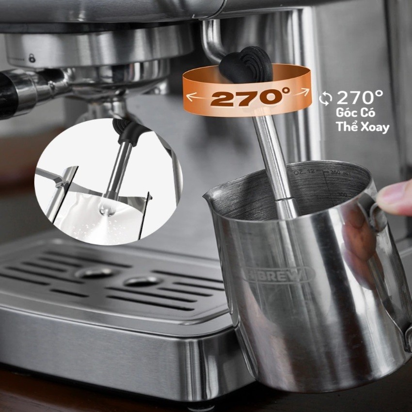 🌙🌙 [BH 12 THÁNG ] Máy pha cà phê Espresso chuyên nghiệp, thương hiệu Mỹ HiBREW cao cấp - H10A