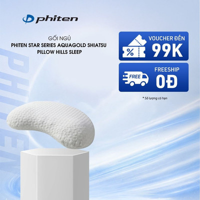 Gối Ngủ Phiten Star Series Aquagold Shiatsu Pillow Hills Sleep